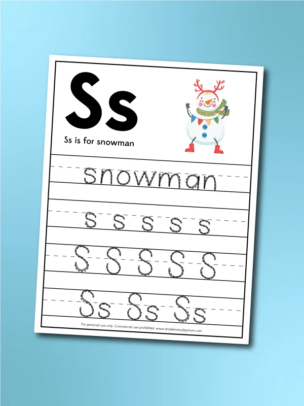 snowman handwriting worksheet