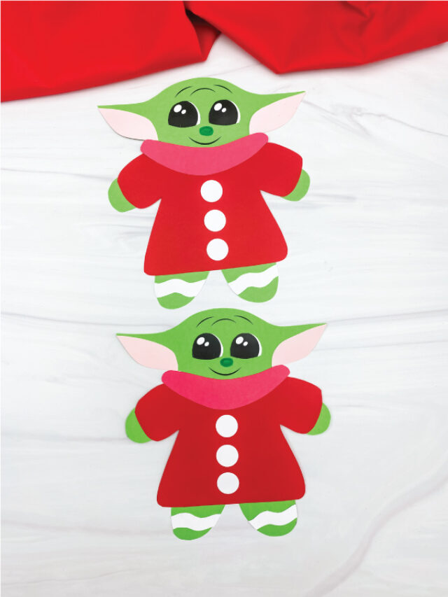 Grogu Gingerbread Man Craft For Kids [Free Template] Story