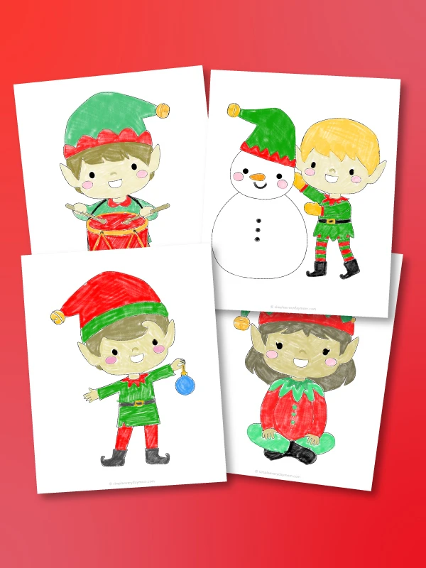 elf coloring pages