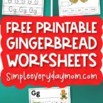 gingerbread worksheets for kids with the words free printable gingerbread worksheets