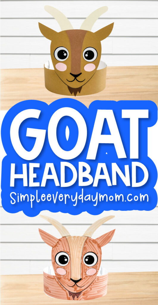 goat headband craft image collage with the words goat headband