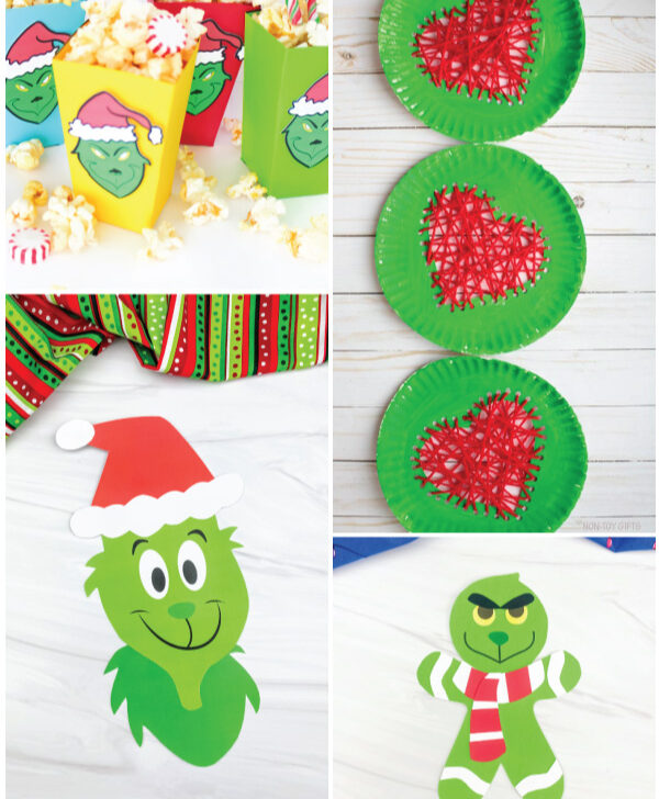 grinch day activities image collage