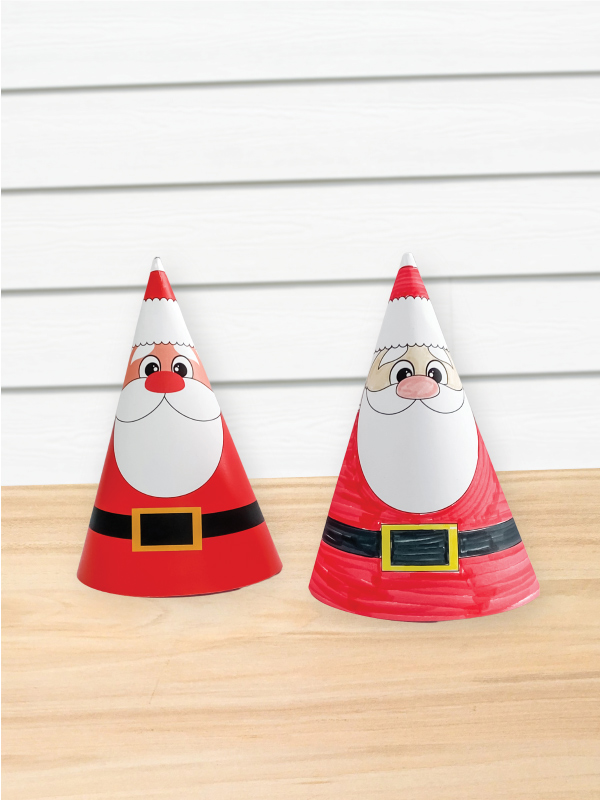 2 Santa cone crafts
