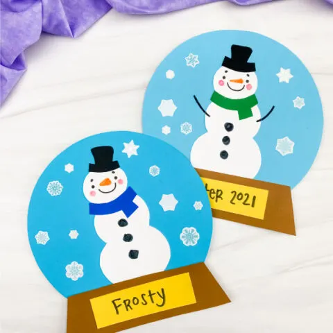 2 snowman snowglobe crafts