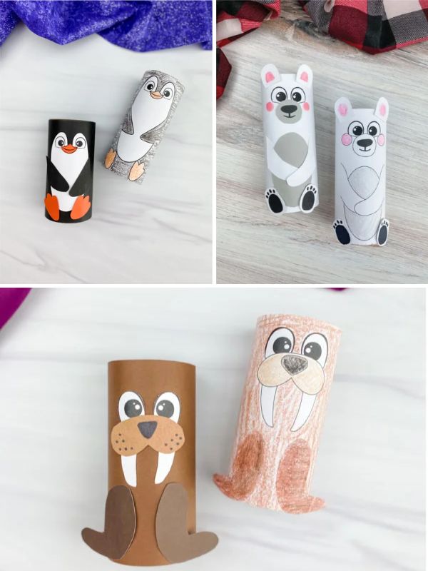 collage of toilet paper crafts 4