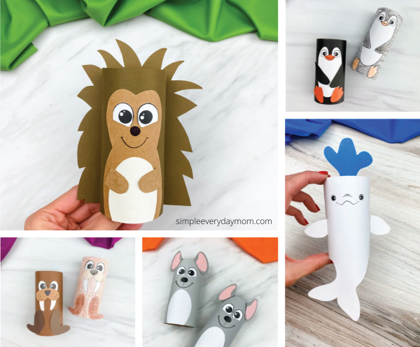 animal toilet paper roll craft image collage