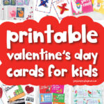 valentine cards image collage with the words printable valentine's day cards for kids