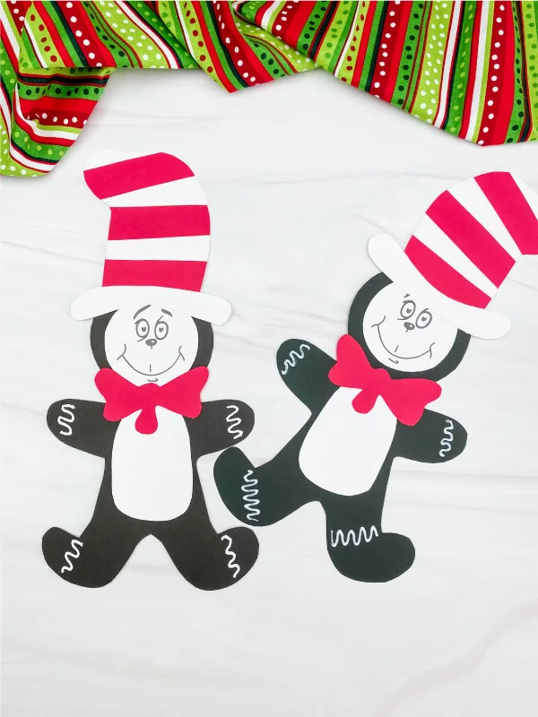 2 cat in the hat gingerbread man crafts