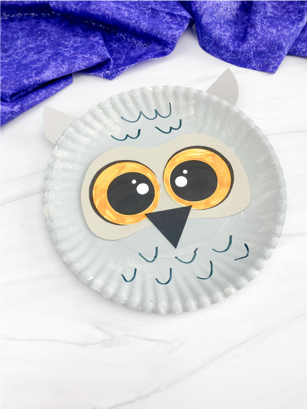 paper plate snowy owl craft
