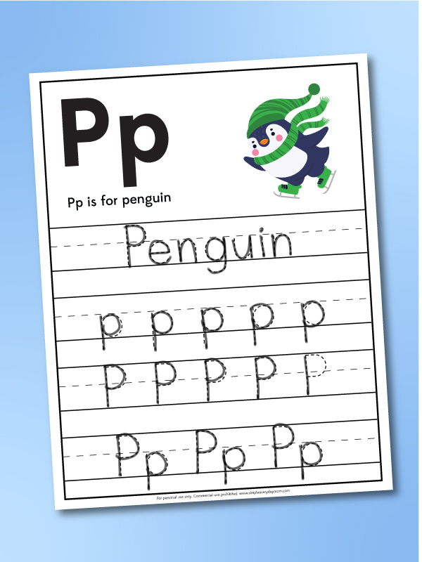 penguin handwriting worksheet