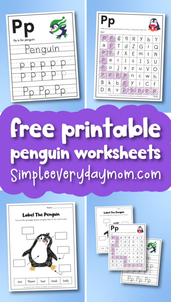 Penguin Worksheets For Kids [Free Printable]