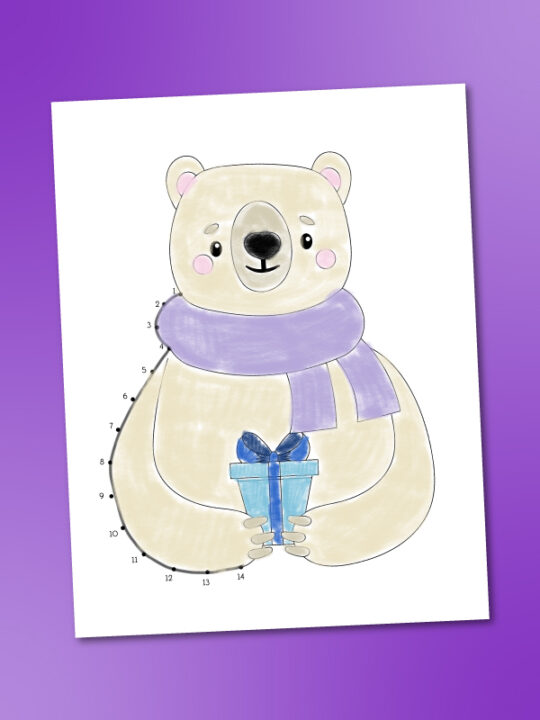 Polar Bear Dot To Dot Printables [Freebie]