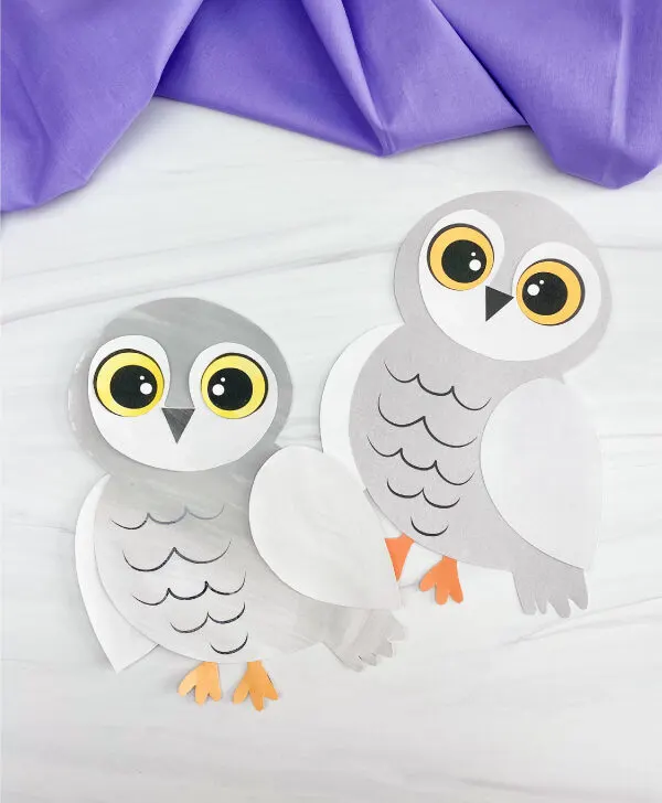 2 printable snowy owl crafts