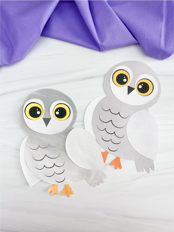 2 printable snowy owl crafts
