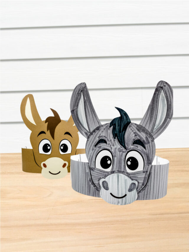 Donkey Headband Craft For Kids [Free Template] Story