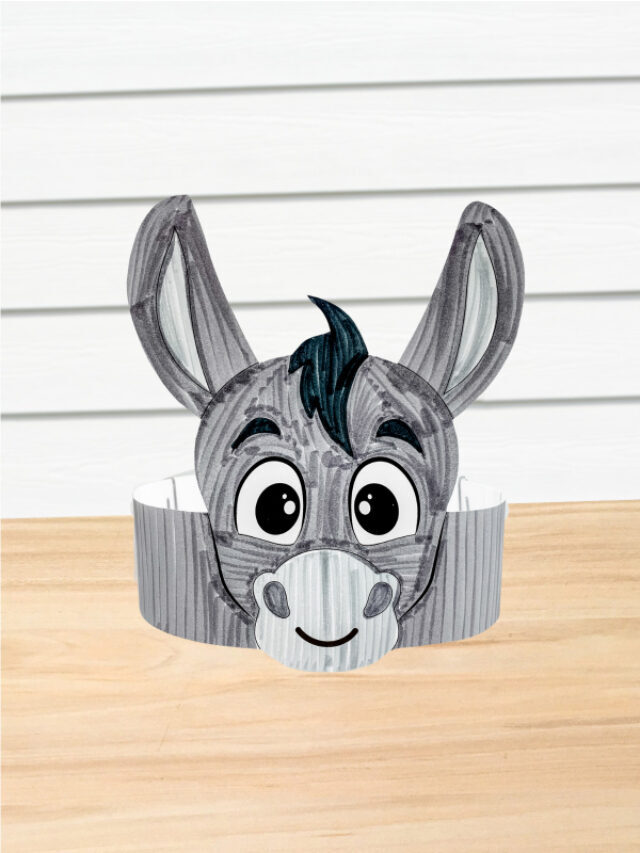 Donkey Headband Craft For Kids [Free Template] Story
