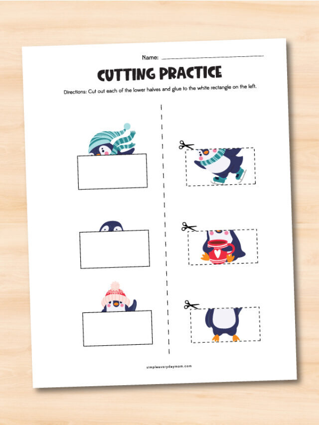 Penguin Cutting Activity Printables [Freebie] Story