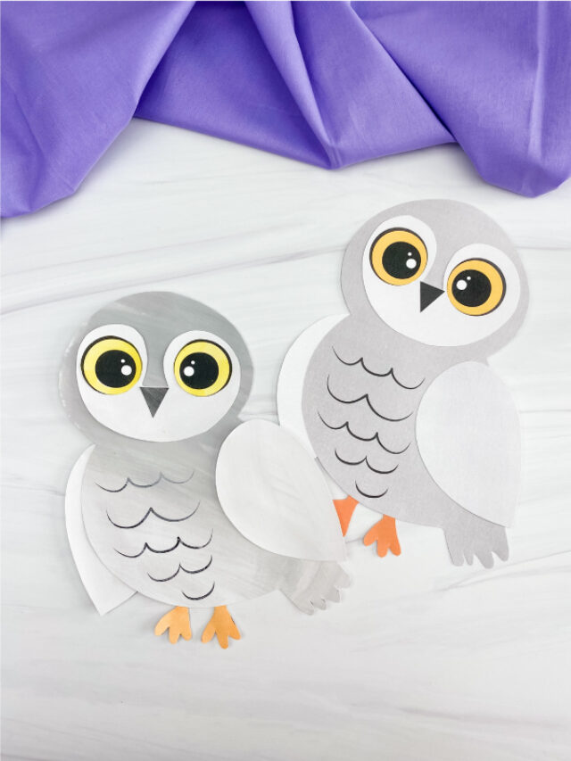 2 printable snowy owl crafts