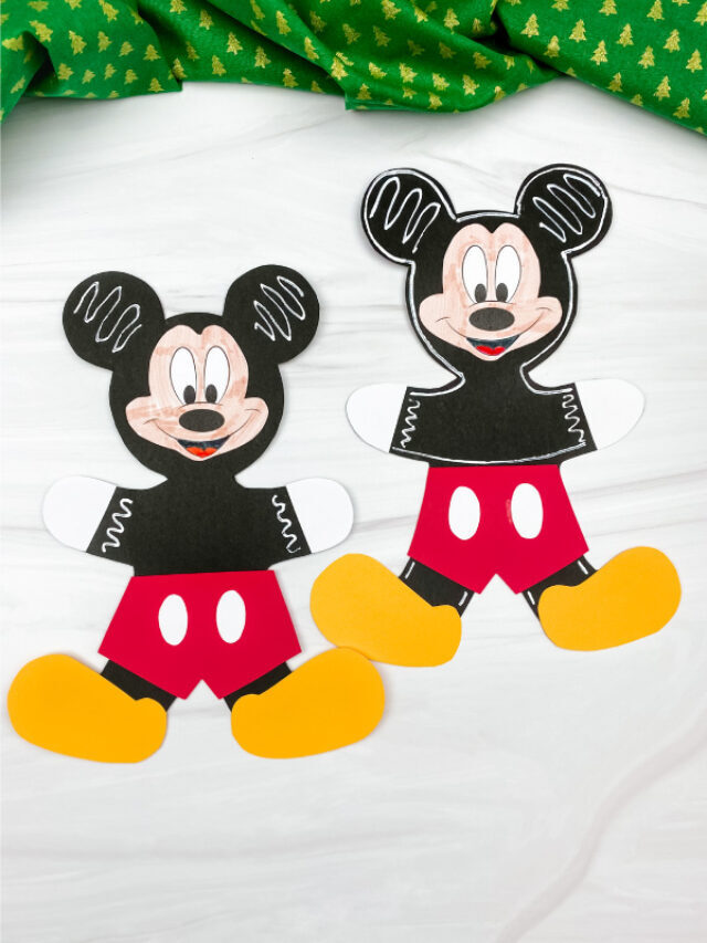 Mickey Mouse Gingerbread Man Craft [Free Template] Story