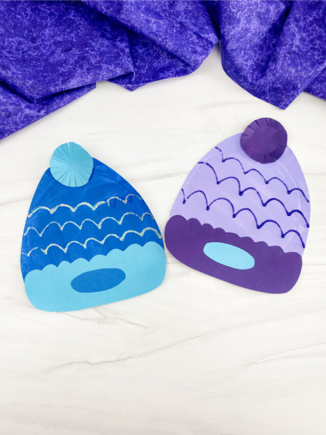 Paper Plate Winter Hat Craft For Kids [Free Template] Story