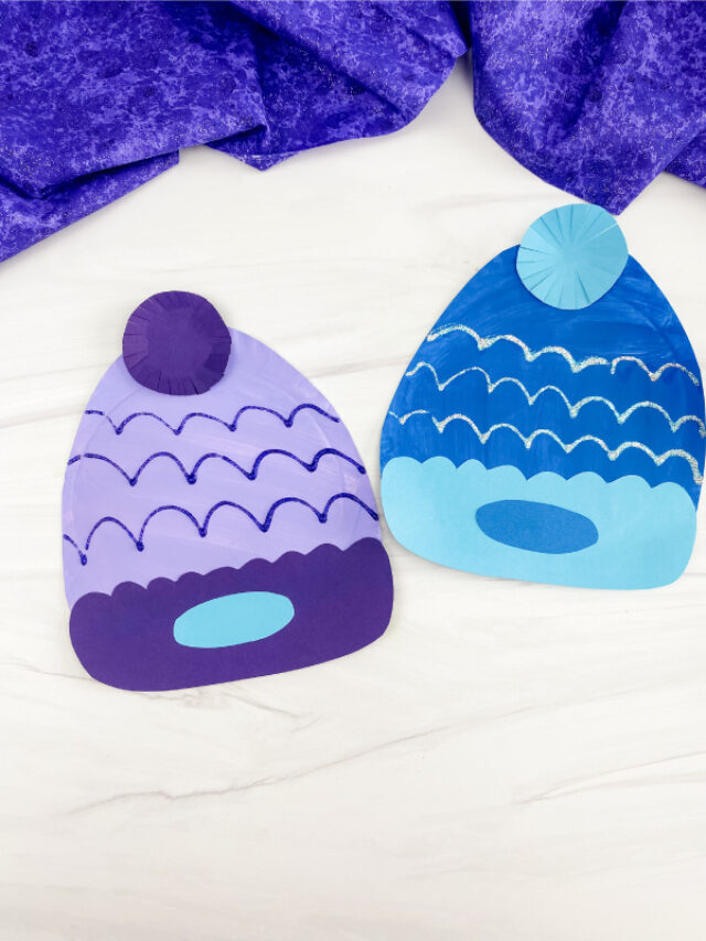 Paper Plate Winter Hat Craft For Kids Story