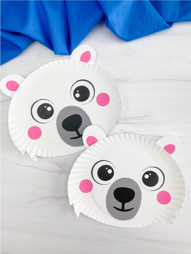 paper plate polar bears