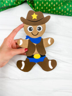 Gingerbread Cowboy Craft For Kids [Free Template]