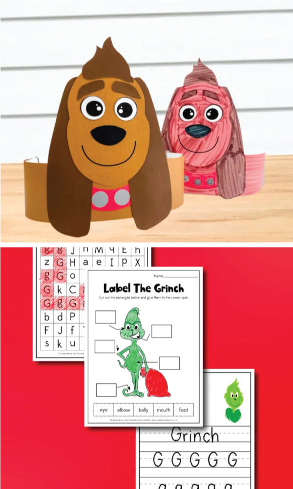Grinch activities image collage
