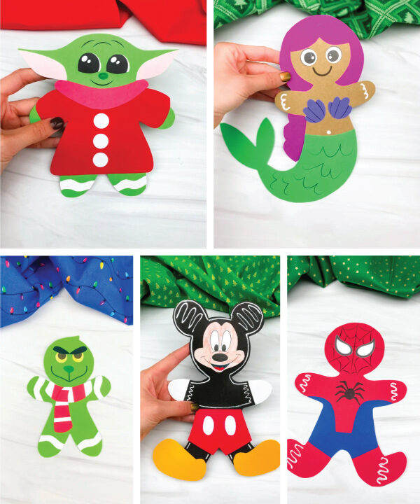 disguise a gingerbread man craft image collage