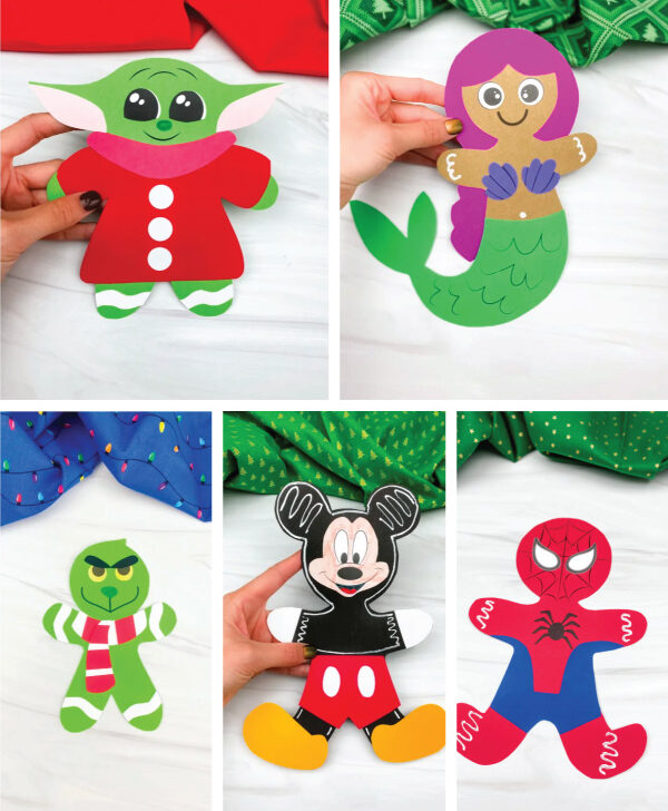 disguise a gingerbread man craft image collage