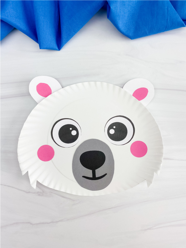 paper plate polar bear
