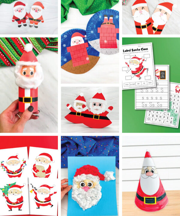 Santa activities image collage