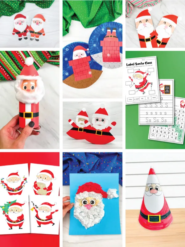 Santa activities image collage