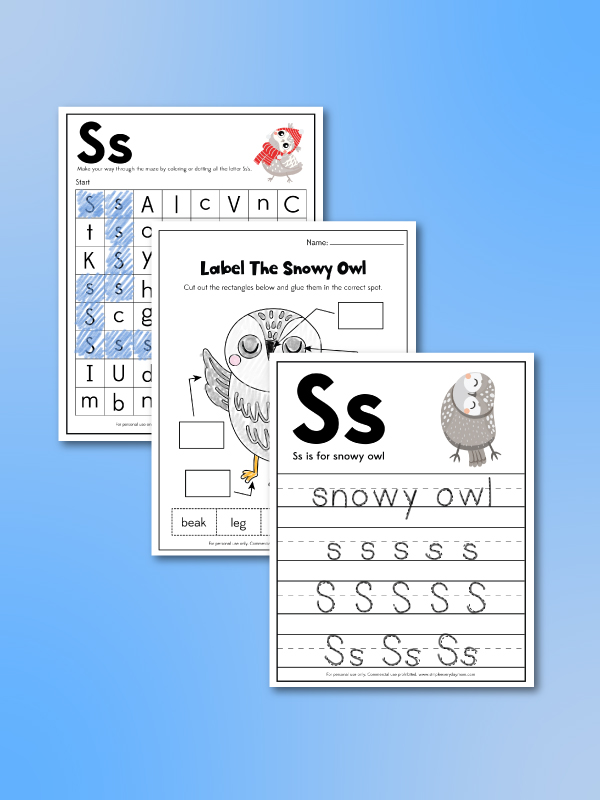 snowy owl worksheets