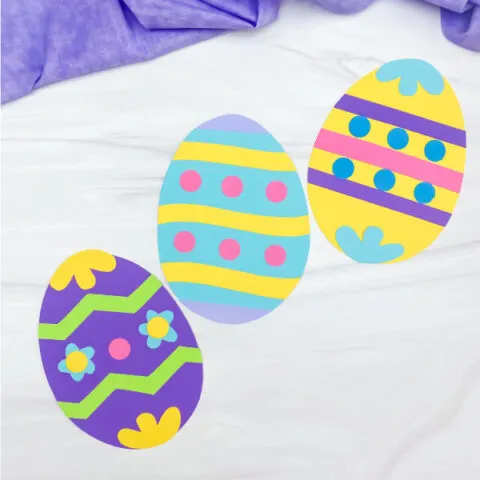 3 paper Easter egg crafts