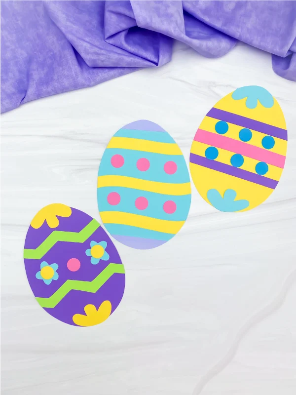 3 paper Easter egg crafts