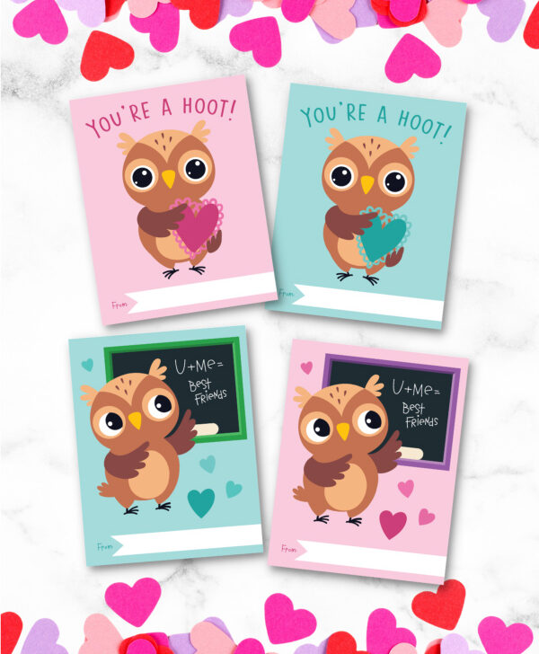 owl Valentine cards