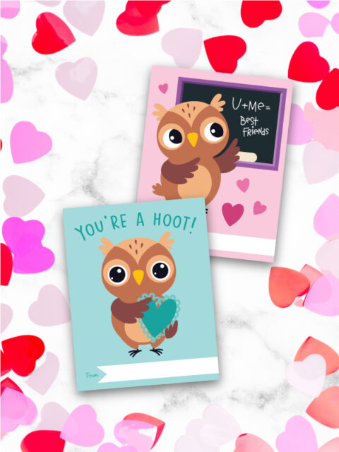 FREE Printable Owl Valentine Cards For Kids