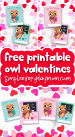 FREE Printable Owl Valentine Cards For Kids
