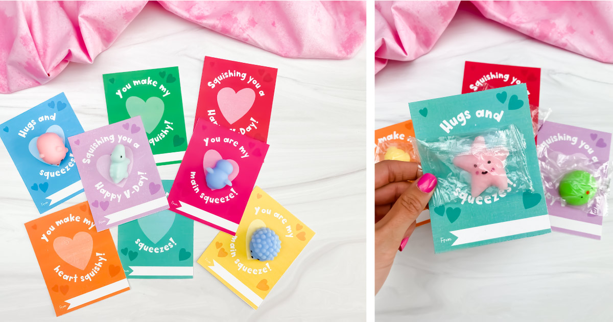 Squishy Valentine Printable Cards For Kids [Freebie]