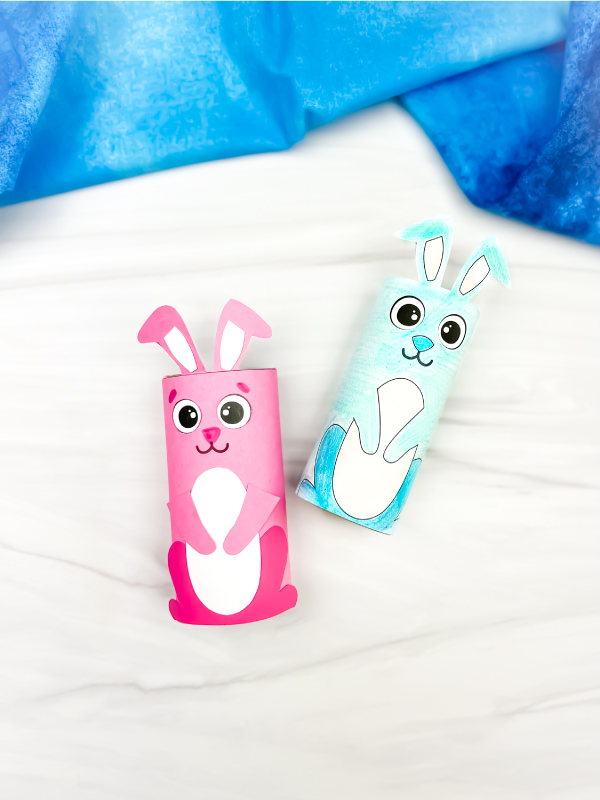 2 toilet roll Easter bunny crafts