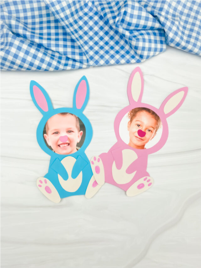 Easter Bunny Photo Craft For Kids [Free Template] Story