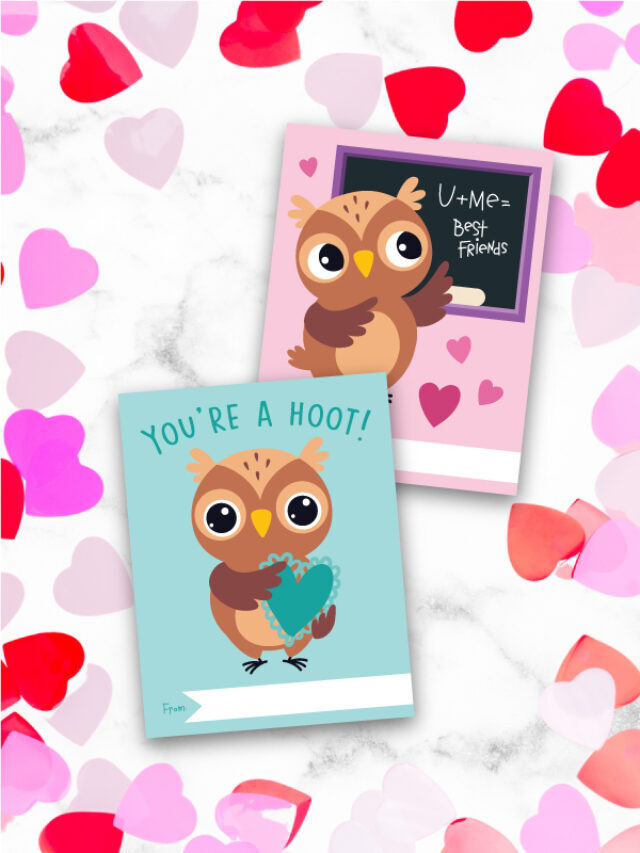 FREE Printable Owl Valentine Cards For Kids Story