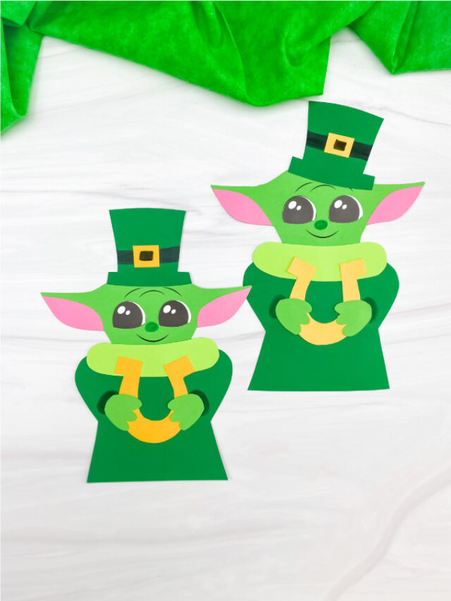 Baby Yoda Leprechaun Craft For Kids [Free Template] Story