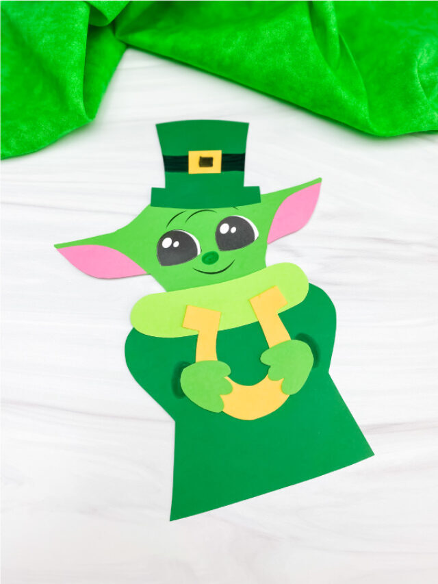 Baby Yoda Leprechaun Craft For Kids [Free Template] Story