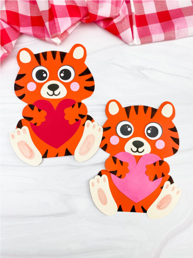 2 tiger Valentine crafts
