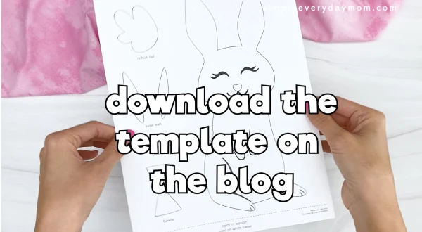 hand holding bunny craft template