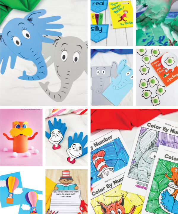 dr seuss day activities image collage