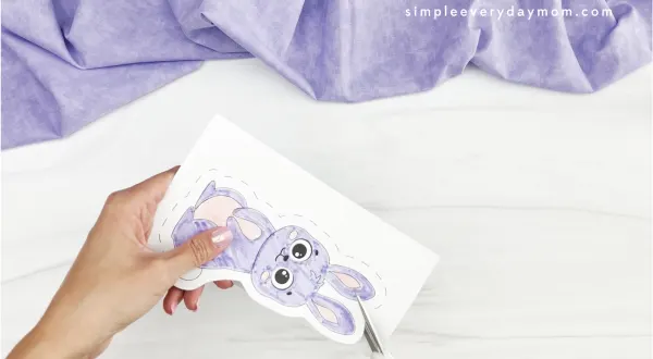 hand cutting out bunny printable