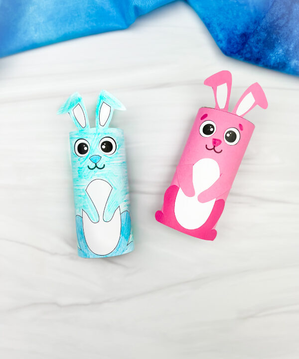 2 toilet roll Easter bunny crafts